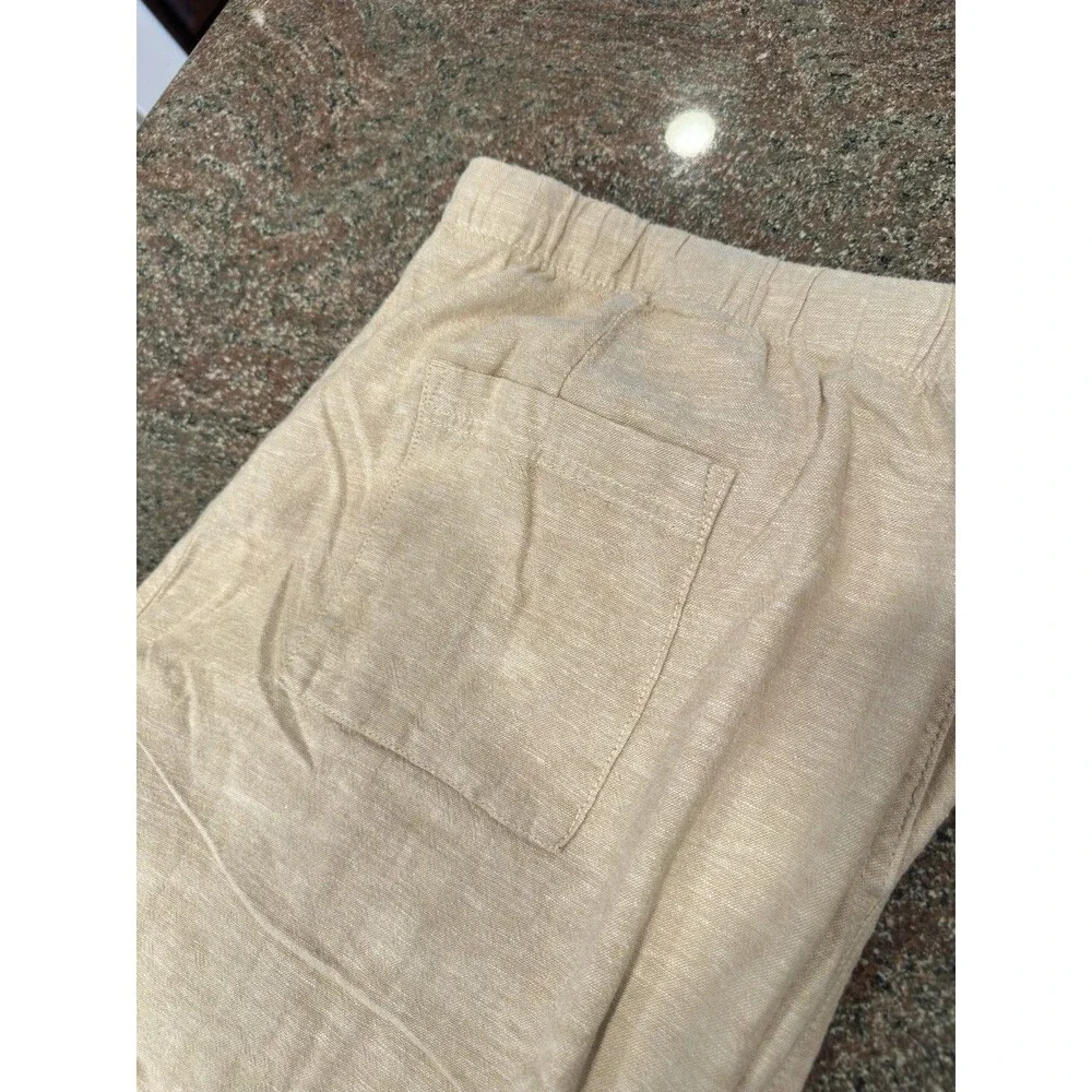NWT Gap Linen Flax Wide Leg Pull On Pants Women's XL coastal summer pants - Picture 11 of 15